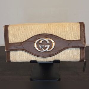 Gucci Canvas & Leather Continental Wallet | Authentic | Project Wallet